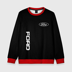 Свитшот детский Ford logo white steel, цвет: 3D-красный