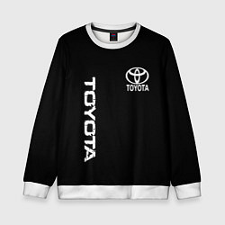 Свитшот детский Toyota logo white steel, цвет: 3D-белый