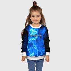 Свитшот детский God of war neon flower, цвет: 3D-белый — фото 2