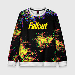 Свитшот детский Fallout краски, цвет: 3D-белый