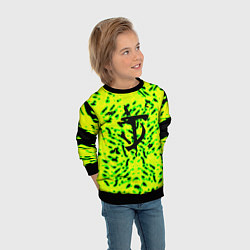 Свитшот детский Doom кислотный стиль лого, цвет: 3D-черный — фото 2