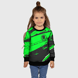 Свитшот детский Skoda sport green, цвет: 3D-черный — фото 2