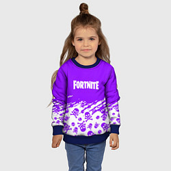Свитшот детский Fortnite skull pattern, цвет: 3D-синий — фото 2
