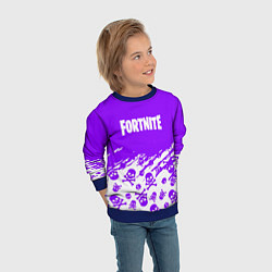 Свитшот детский Fortnite skull pattern, цвет: 3D-синий — фото 2