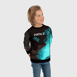 Свитшот детский Portal abstraction game valve, цвет: 3D-черный — фото 2
