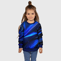 Свитшот детский Синяя геометрическая абстракция, цвет: 3D-синий — фото 2