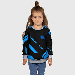 Свитшот детский PUBG blue geometry, цвет: 3D-меланж — фото 2