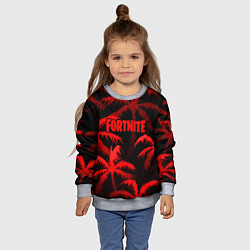 Свитшот детский Fortnite tropic red, цвет: 3D-меланж — фото 2
