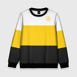 Свитшот детский За веру царя и святую триединую Русь КЦК желтый, цвет: 3D-черный