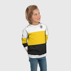 Свитшот детский За веру царя и святую триединую Русь Хризма, цвет: 3D-белый — фото 2