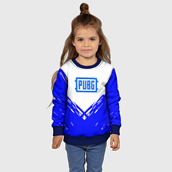 Свитшот детский PUBG синие краски, цвет: 3D-синий — фото 2