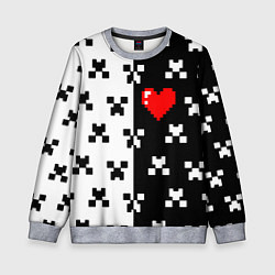 Свитшот детский Minecraft pattern love, цвет: 3D-меланж