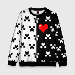 Детский свитшот Minecraft pattern love