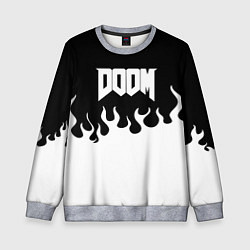 Свитшот детский Doom fire white, цвет: 3D-меланж