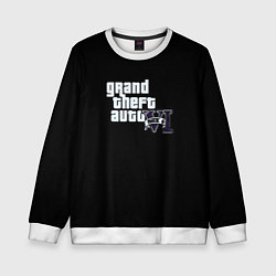 Свитшот детский GTA 6 logo vice city, цвет: 3D-белый