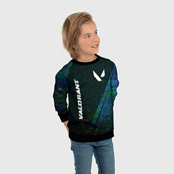 Свитшот детский Valorant glitch blue cybersport, цвет: 3D-черный — фото 2