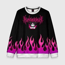 Свитшот детский Розовый огонь Куроми, цвет: 3D-белый