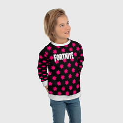Свитшот детский Fortnite snowflake pattern, цвет: 3D-белый — фото 2