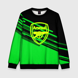 Свитшот детский Arsenal geometry line green, цвет: 3D-черный