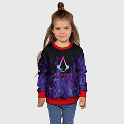 Свитшот детский Assassins Creed flame, цвет: 3D-красный — фото 2