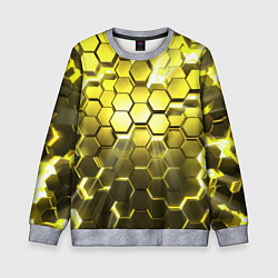 Свитшот детский Золотые соты, цвет: 3D-меланж