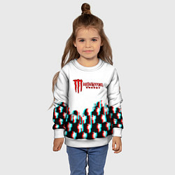 Свитшот детский Billie Eilish x Monster energy, цвет: 3D-белый — фото 2