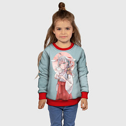 Свитшот детский Аля иногда кокетничает со мной по-русски - Алиса, цвет: 3D-красный — фото 2