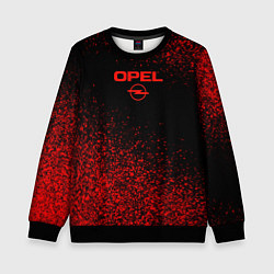 Свитшот детский Opel чёрно-красный, цвет: 3D-черный
