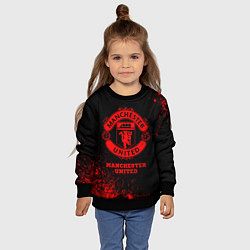 Свитшот детский Manchester United - red gradient, цвет: 3D-черный — фото 2