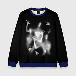 Детский свитшот Белые призрачные силуэты Y2K