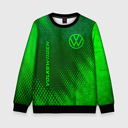 Свитшот детский Volkswagen - green gradient вертикально, цвет: 3D-черный
