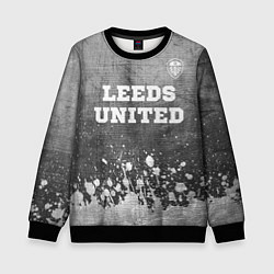 Свитшот детский Leeds United - grey gradient посередине, цвет: 3D-черный