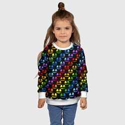 Свитшот детский Marshmello dj colors, цвет: 3D-белый — фото 2