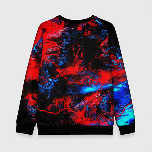 Детский свитшот Космические краски шторм / 3D-Черный – фото 2