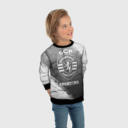 Свитшот детский Sporting - grey gradient, цвет: 3D-черный — фото 2