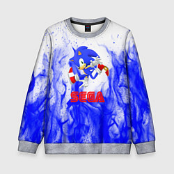 Свитшот детский Sonic flame blue, цвет: 3D-меланж