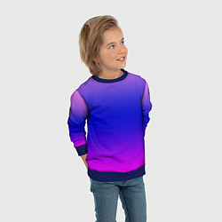 Свитшот детский Неоновая градиент абстракция, цвет: 3D-синий — фото 2