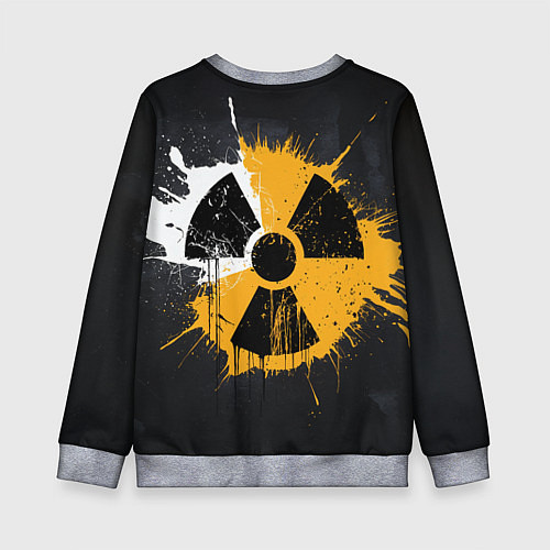 Детский свитшот Знак радиации / 3D-Меланж – фото 2