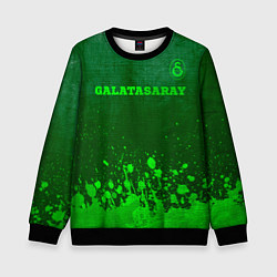 Свитшот детский Galatasaray - green gradient посередине, цвет: 3D-черный