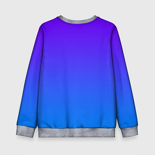 Детский свитшот Фиолетово синий градиент / 3D-Меланж – фото 2