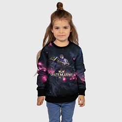Свитшот детский Темный ультрамарин Warhammer 40000 space marine 2, цвет: 3D-черный — фото 2