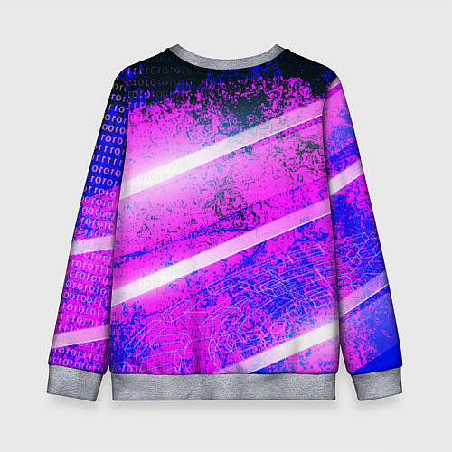 Детский свитшот Detroit become human neon / 3D-Меланж – фото 2
