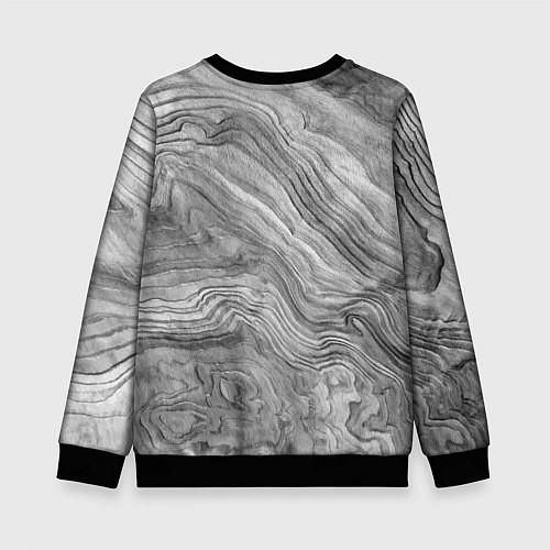 Детский свитшот Текстура дерева - абстракция / 3D-Черный – фото 2