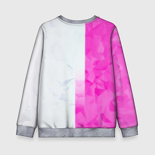 Детский свитшот Game over pink abstraction / 3D-Меланж – фото 2