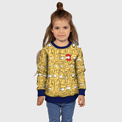 Свитшот детский Красный человечек, цвет: 3D-синий — фото 2