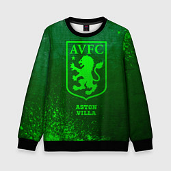 Свитшот детский Aston Villa - green gradient, цвет: 3D-черный