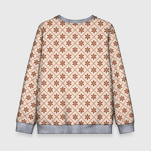 Детский свитшот Гусси - надпись узор / 3D-Меланж – фото 2