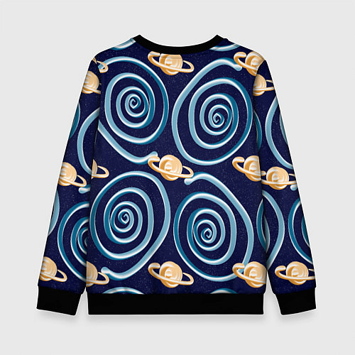 Детский свитшот Абстрактный 3D космос / 3D-Черный – фото 2