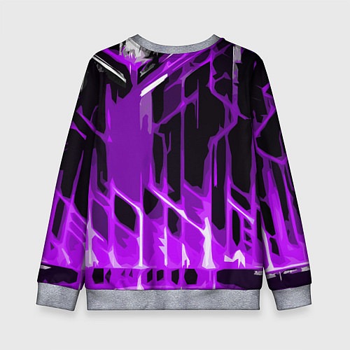 Детский свитшот Abstract purple stripes on a black background / 3D-Меланж – фото 2