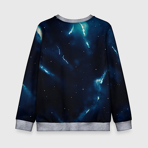 Детский свитшот Deadlock logo синие молнии / 3D-Меланж – фото 2